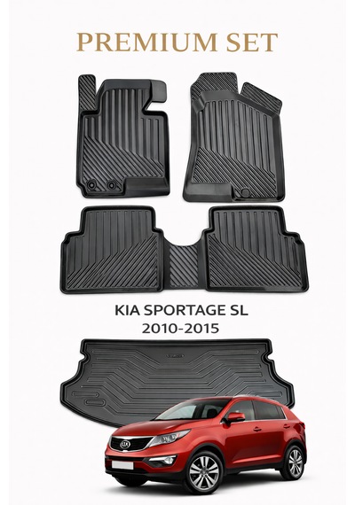 Kia Sportage Sl 2010-2015 Uyumlu 3d Oto Paspas Ve Bagaj Havuzu Set Premium