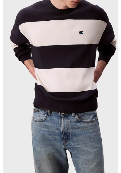 Calvin Klein Erkek Kazak Lv04rc304g Chw Lacivert-beyaz Lacivert-beyaz