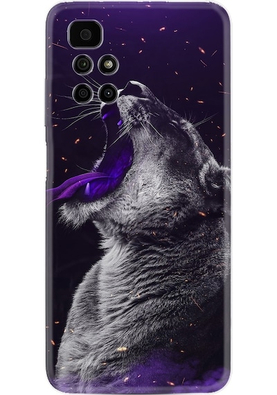 Xiaomi Redmi 10 2022 Kılıf Silikon Desen Purple Leopar 1750