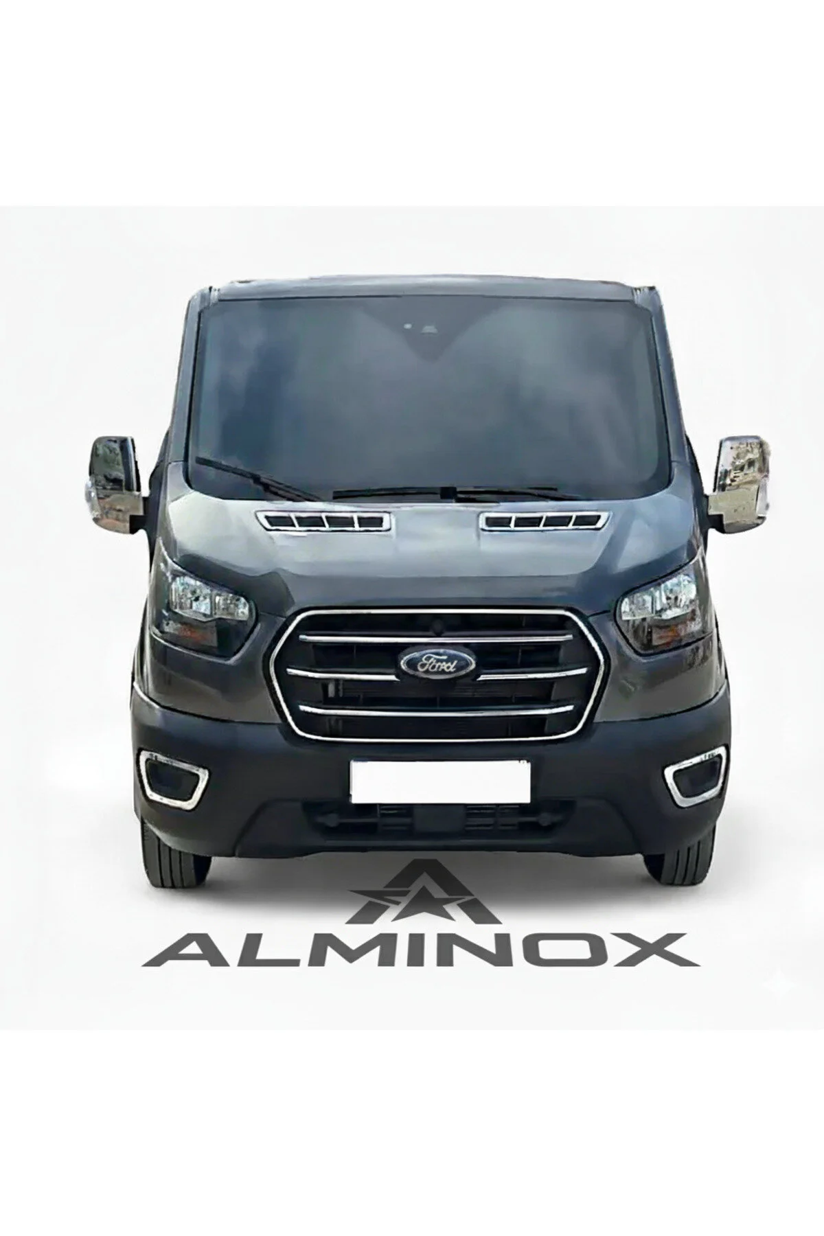 Ford Transit 2014 Üzeri Krom Paslanmaz Çelik Ön Kaput Havalandırma