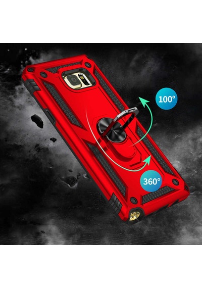 Galaxy Note 5 Kılıf Zore Vega Kapak Kırmızı