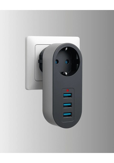Lb 2500w Güç Destekli Akım Korumalı Priz 3 Usb Çıkışlı Diğer