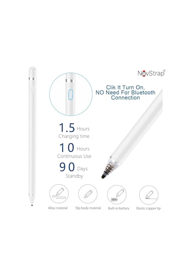 NovStrap Huawei Mediapad T3/T5/T8/T10/T10S/Matepad Uyumlu Active Stylus Dokunmatik Tablet Kalemi