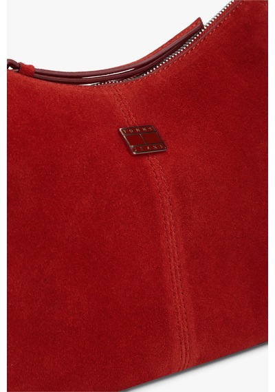 Tommy Hilfiger Tjw Slouchy Suede Shoulder Bag Kadın Kırmızı Çanta - Aw0aw18859