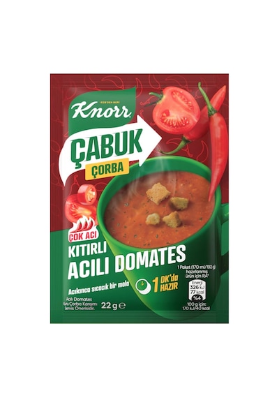 Knorr Çabuk Çorba Mercimek - Ezo Gelin - Acı Domates 72 Li Karma Set