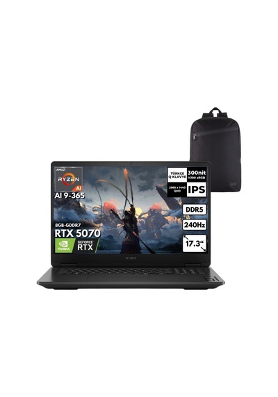 Hp Omen 17-db1020nt Cd5n0eazg17 Ryzen Aı 9-365 32- GB 2 TB SSD 8 GB RTX5070 17.3" Qhd W11P Dizüstü Bilgisayar