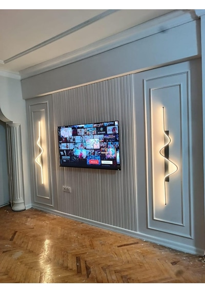 Locka/aplik / 110x24 Cm / 3 Renk Işık/antrasit Gövde Antrasit Gri