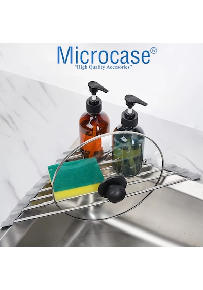 Microcase Ayarlanabilir Mutfak Lavaboya Monte Çok Amaçlı Askılık 2 Adet Al5443 Siyah