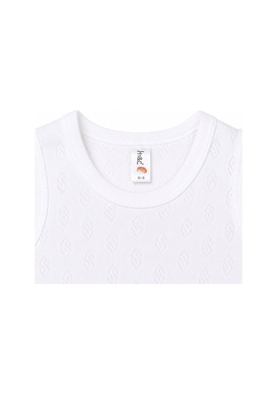 H&c Coolboy H&c 5'li %100 Pamuk Desenli Jakarlı Kolsuz Bebek Body Zıbın Beyaz Baklava Desenli