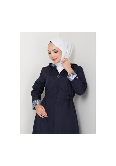 Hb Harma Time Butik Kadın Kapüşonlu Çizgi Detaylı Lacivert Bondit Kap Lacivert Lacivert Hb Harma Time Butik Kadın Kapüşonlu Çizgi Detaylı Lacivert Bondit Kap Lacivert Lacivert