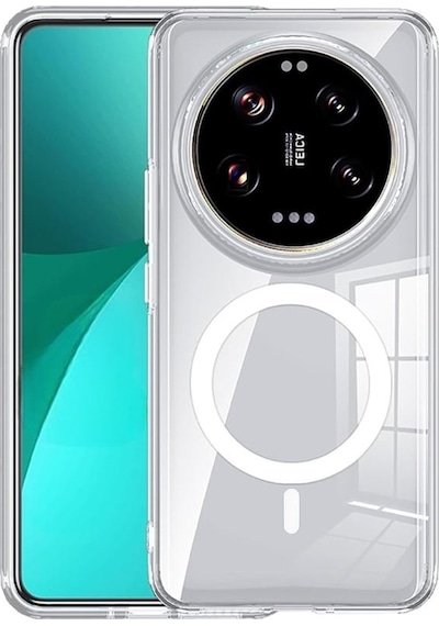 Adige Xiaomi 14 Ultra Uyumlu Kılıf Sert Mika Magsafe Kablosuz Şarj Özellikli Sararma Yapmaz