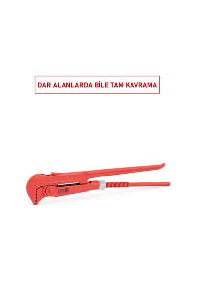 2201100015 Maşalı Boru Anahtarı 1.5 85 Cr-v Çelik, Ergonomik Sap, Dişli Kavrama Sistemli