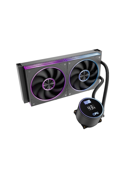 Dragos Frostbite V2 Dijital Isı Göstergeli Argb 240mm Siyah İşlemci Sıvı Soğutucu
