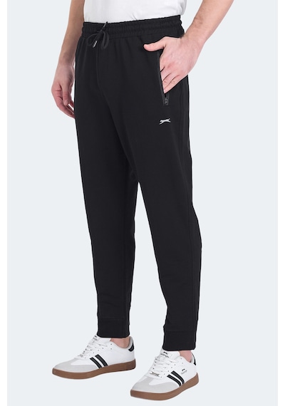 Slazenger Ognen I Erkek Fermuar Cepli Siyah Eşofman Altı Siyah