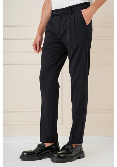 Efor P 1164 Slim Fit Siyah Klasik Pantolon Siyah
