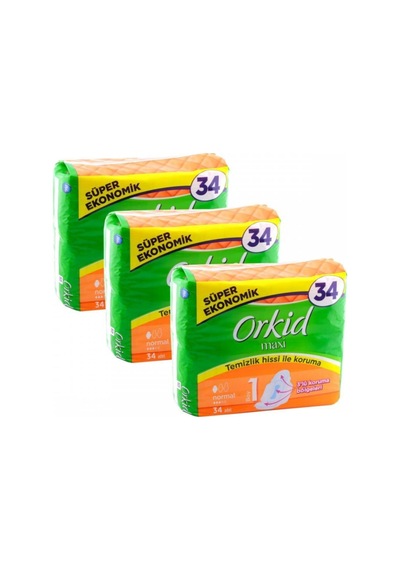 Orkid Maxi 4'Lü Normal 34'Lü X 3 Adet
