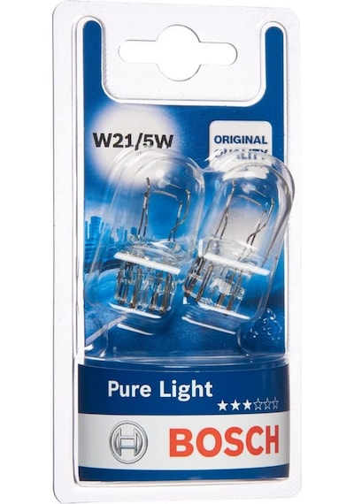 Bosch W21/5w 12v Pure Light Çift Duy Ampul 2'li Stop Park Fren Geri Vites Ampulü