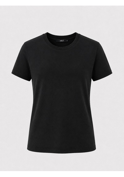 Xint Siyah Modal Dokulu Regular Fit Tişört 602376