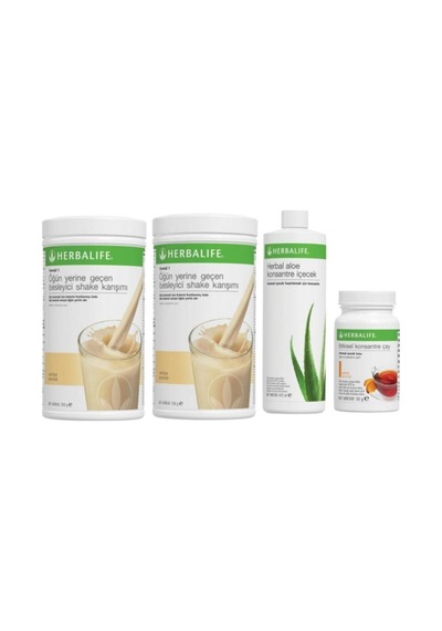 Herbalife Başlangıç Seti-21 2 Vanilyalı Shake 50g Şeftalili Çay Aleo Içecek