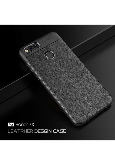 Huawei Honor 7x Kılıf Zore Niss Silikon Kapak Siyah