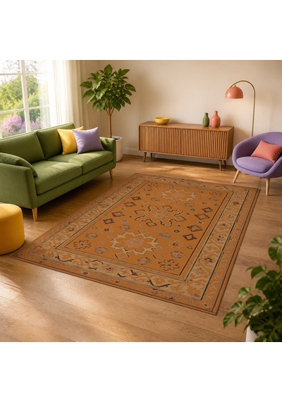 Kartela Halı Rustik Halı Jüt Taban Dokuma Halı Bakır - 120 X 180 Cm