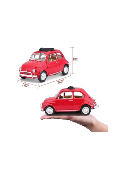 22099 Burago Fiat 500l 168 Kırmızı 1:24 -sunman