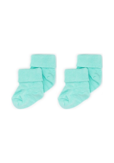 Novibaby 2'li Bambu Bebek Çorap I Sea Green I 0 6 Ay I Mint Yenidoğan Bebek Çorabı Çok Renkli