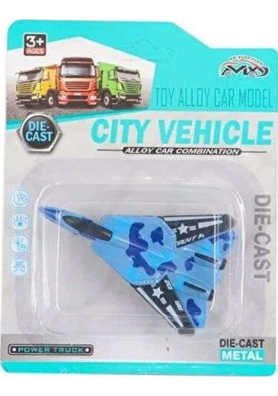 Die Cast Metal F-14 Benzeri Savaş Uçağı Mavi Kamuflaj