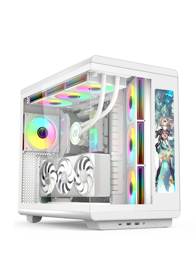 Gametech Vision Lcd 7 Argb Fanlı Beyaz Gaming Kasa