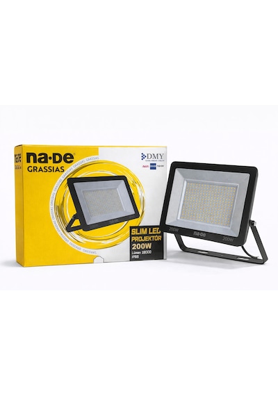Na-de Grassias Slim Led Projektör 200w Ip66 18.000 Lümen