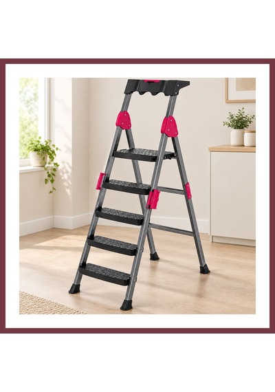 Storeşahin 4+1 Basamaklı Metal Merdiven 150 Kg Shn0720
