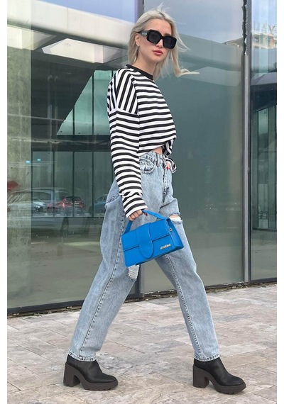 Mad Girls Mavi Yırtık Jean Mg1156
