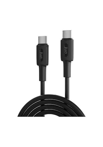 60w Usb Type-c To Type-c Silikon Hızlı Şarj Ve Data Kablosu Siyah 1 Metre Standart
