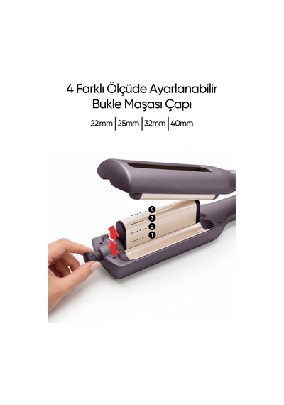 Sirena 4 Farklı Çap Ayarlı Saç Maşası 22 Mm Seramik Plaka İle 210 Derece Isı Özelliği