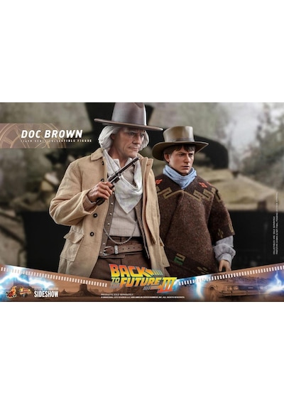 Hot Toys Marty Mcfly & Doc Brown Back To The Future Iıı Sixth Scale Figure Set - 909370 & 909369 - Bttf Mms616 / Mms617