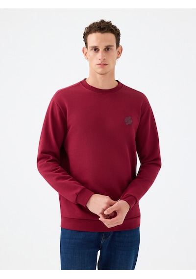 Regular Fit Erkek Sweatshirt Red Wine