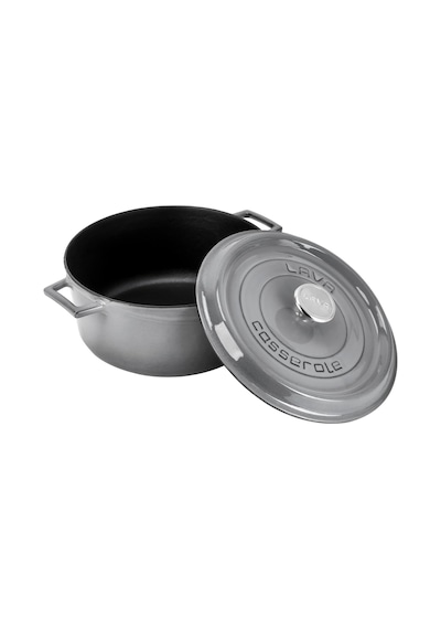 Metal Premium Serisi - Döküm Yuvarlak Tencere, 28 Cm, Majolik Gri Belirtilmemiş