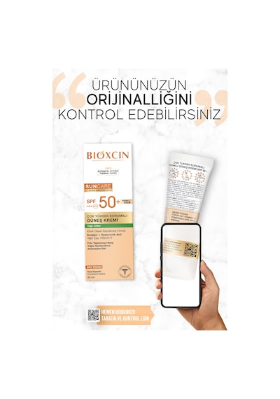 Bioxcin Sun Care Spf 50 Çok Yüksek Korumalı Renkli Güneş Kremi 50 ml Karma Ve Yağlı Cilt Tinted