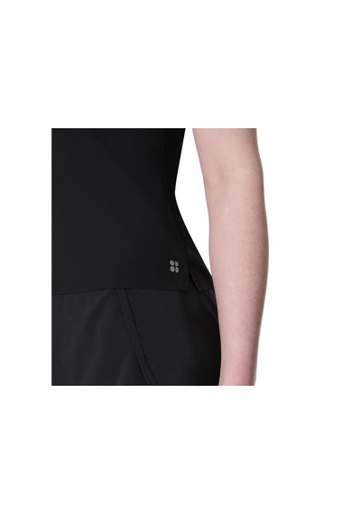 Sweaty Betty Sweaty Betty Zero Gravity Race Fit Tee Kadın Siyah Koşu Tişört Blk Siyah