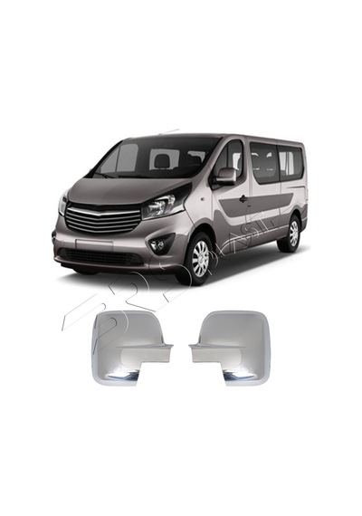 Opel Vivaro Uyumlu 2015-2018 Ayna Kapağı 2 Parça Abs Krom Kaplama
