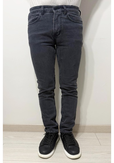 Hacker Denim Dmctekstil Erkek 1021 Yüksek Bel Normal Kesim Boru Paça Jean Pantolon Füme