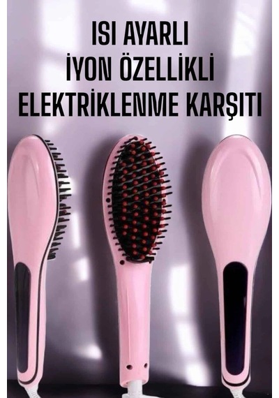 Saç Düzleştirici Tarak Isı Ayarlı Yıpranma Önleyici Düzleştirici Fön Tarak Model 91664552