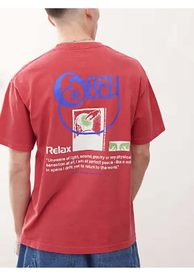 Ampere Obey Relax Erkekler Için Casual Kırmızı Sweatshirt - Rahat Moda Tercihiniz