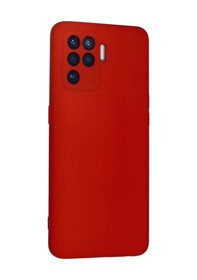 Oppo Reno 5 Lite Kılıf Nano İçi Kadife Silikon - Kırmızı 0.2M-Çok Renkli
