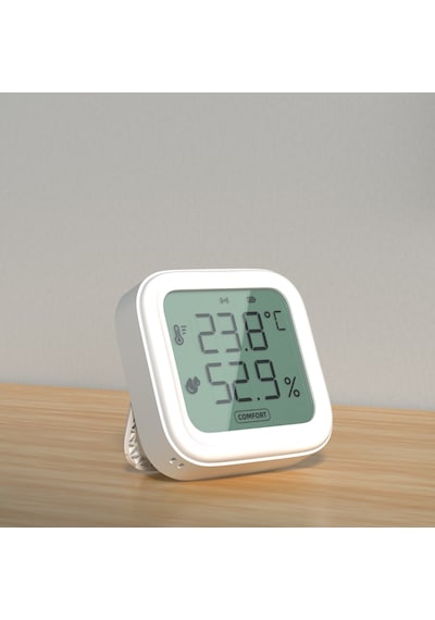 Wifi Lcd Ekranlı Pilli Sıcaklık Ve Nem Sensörü Tuya, Smart Life Uyumlu