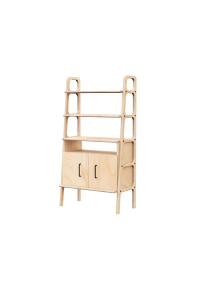 Woodesk Alba, Ahşap, 140x75, Kitaplık Ve Raf Ünitesi Natural Renk