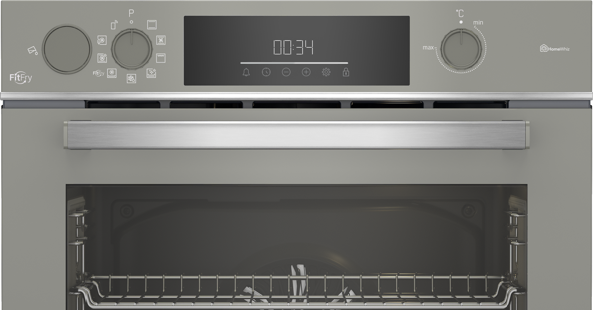 Beko BFC 632 G 72 L FitFry Buhar Destekli Fırın Gri