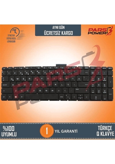 HP Uyumlu Pavilion 15-aw, 15-aw000, 15-aw100 Notebook Klavye Küçük Enter (Siyah TR) (Pars Power) Siyah - Küçük Enter 164230