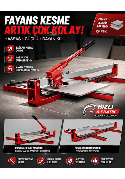 Ph1200a 120 Cm Seramik Fayans Kesme Ve Granit Kesim Makinesi Kırmızı Lazer Teknolojisi Hassas Kesim