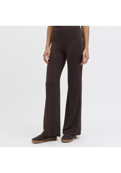 Jack & Jones Kadin Yuksek Bel Yoga Tayti Interlock Kumas Esnek Spor Tayt - 12292391 Seal Brown
